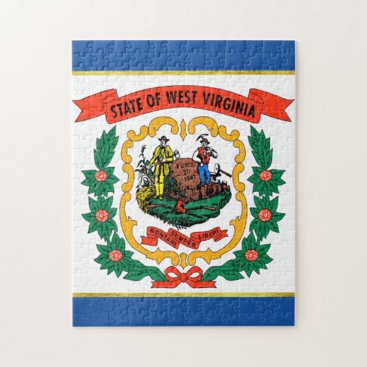 West Virginia vlag Legpuzzel (Verticaal)