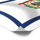 West Virginia Vlag Poster Print (Hoek)
