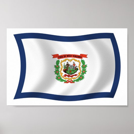 West Virginia Vlag Poster Print (Voorkant)