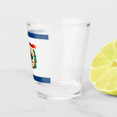 West Virginia vlag  Shot Glas (Rechts)