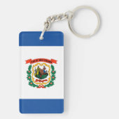 West Virginia vlag Sleutelhanger (achterkant)