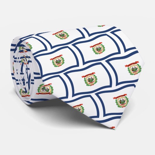 West Virginia Vlag Stropdas (Opgerold)