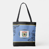 West Virginia vlag Tote Bag (Achterkant)