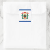 West Virginia vlag Vierkante Sticker (Tas)