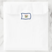 West Virginia Vlagsticker Ronde Sticker (Tas)