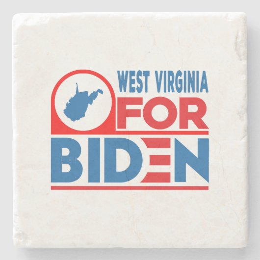 WEST VIRGINIA voor Biden Stenen Onderzetter (Voorkant)