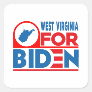 WEST VIRGINIA voor Biden Vierkante Sticker