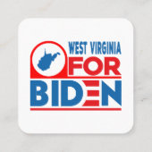 WEST VIRGINIA voor Biden Vierkante Visitekaartje (Achterkant)