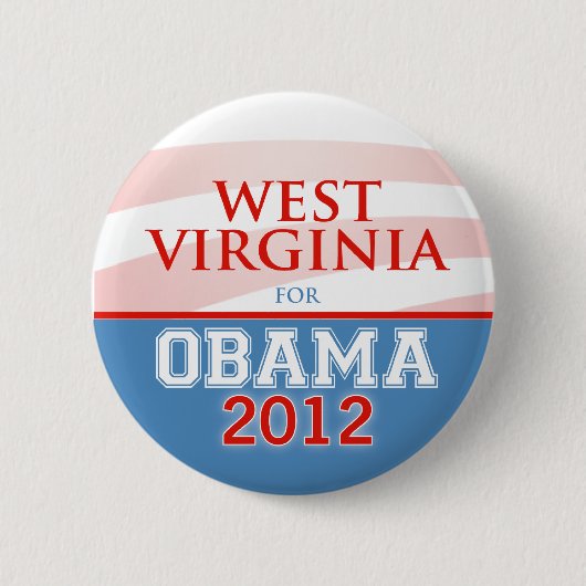 WEST VIRGINIA voor Obama 2012 Ronde Button 5,7 Cm (Voorkant)