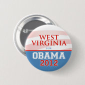 WEST VIRGINIA voor Obama 2012 Ronde Button 5,7 Cm (Voorkant /achterkant)