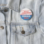 WEST VIRGINIA voor Obama 2012 Ronde Button 5,7 Cm (In situ)