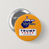 West Virginia voor Trump Pence 2020 Ronde Button 5,7 Cm (Voorkant /achterkant)