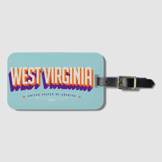 West Virginia VS Bagagelabel (Voorkant (horizontaal))