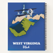 West Virginia VS kaart Notitieboek (Achterkant)