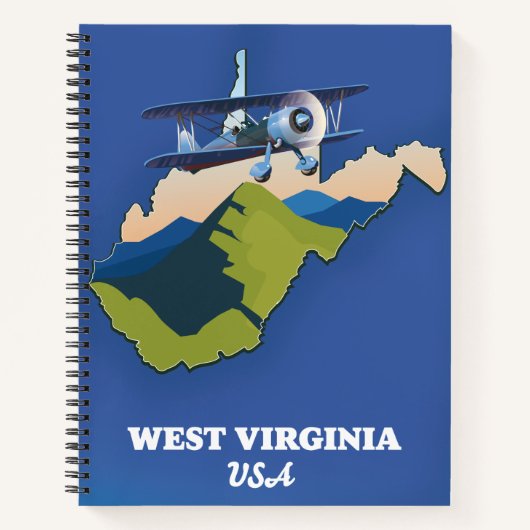 West Virginia VS kaart Notitieboek (Voorkant)