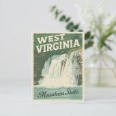 West Virginia Waterfall Vintage Travel Briefkaart (Staand voorkant)