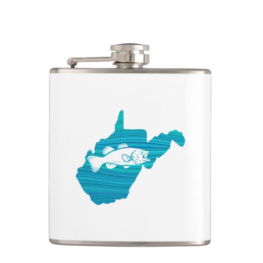 West Virginia Wave Vist Heupfles (Voorkant)