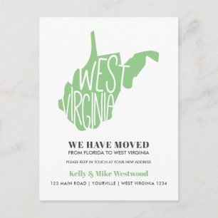 WEST VIRGINIA We hebben New address New Home verpl Briefkaart