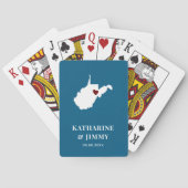 West Virginia Wedding Favor Deck of Cards, kaart (Achterkant)