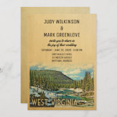 West Virginia Wedding Invitation  Natuur Kaart (Voorkant / Achterkant)