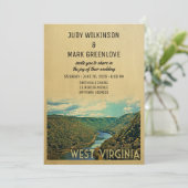 West Virginia Wedding Natuur Kaart (Staand voorkant)