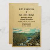 West Virginia Wedding Natuur Kaart (Voorkant / Achterkant)