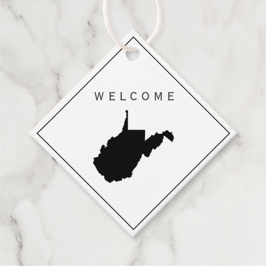 West Virginia welkomsttas cadeau Label bruiloft we (Voorkant)