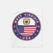 West Virginia, West Virginia sticker, phone case Fleece Deken (Voorkant)
