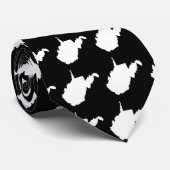 West Virginia White en Black Stropdas (Opgerold)