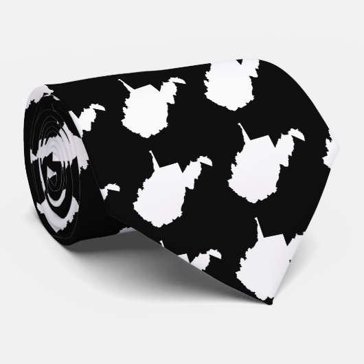 West Virginia White en Black Stropdas (Opgerold)