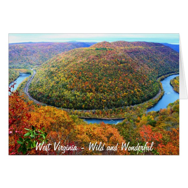 West Virginia Wild and Wonderful card (Voorkant Horizontaal)