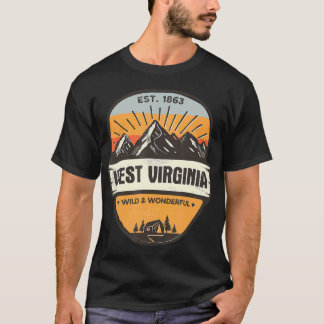 West Virginia Wild And Wonderful Vintage Retro Mou T-shirt