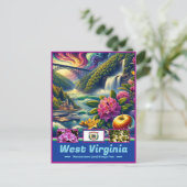 West Virginia Wild Beauty Schilderachtig Briefkaart (Staand voorkant)