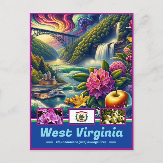 West Virginia Wild Beauty Schilderachtig Briefkaart (Voorkant)