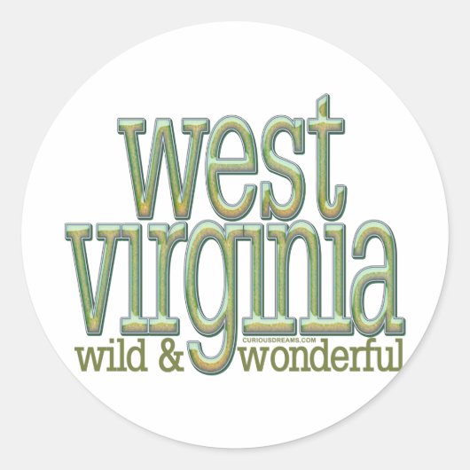 West Virginia-wild en wonderbaarlijk_8 Ronde Sticker (Voorkant)