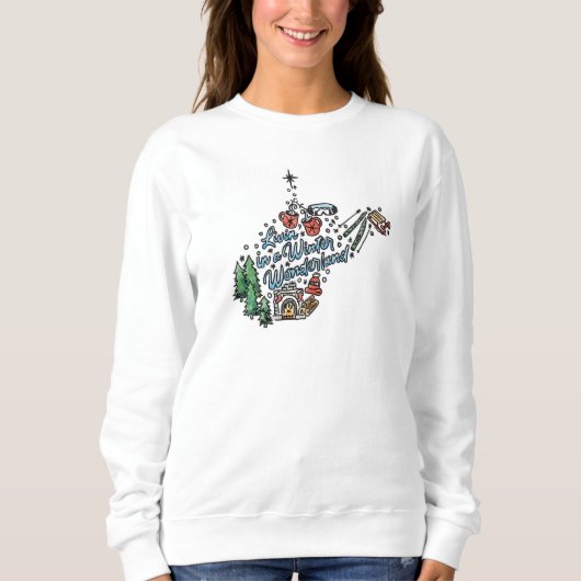 West Virginia Winter Wonderland Sweatshirt (Voorkant)