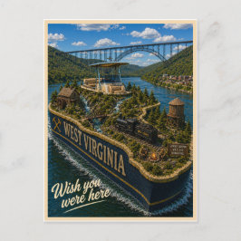 West Virginia | Wish You Were Here | State Serie Briefkaart