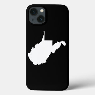 West Virginia Wit en Zwart Case-Mate iPhone Case