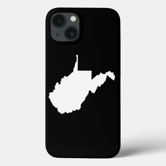 West Virginia Wit en Zwart Case-Mate iPhone Case (Achterkant)