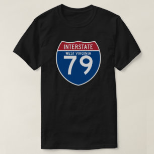 West Virginia WV I-79 Interstate Highway Shield - T-shirt