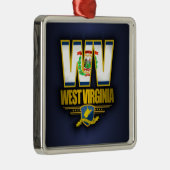 West-Virginia (WV) Metalen Ornament (Rechts)