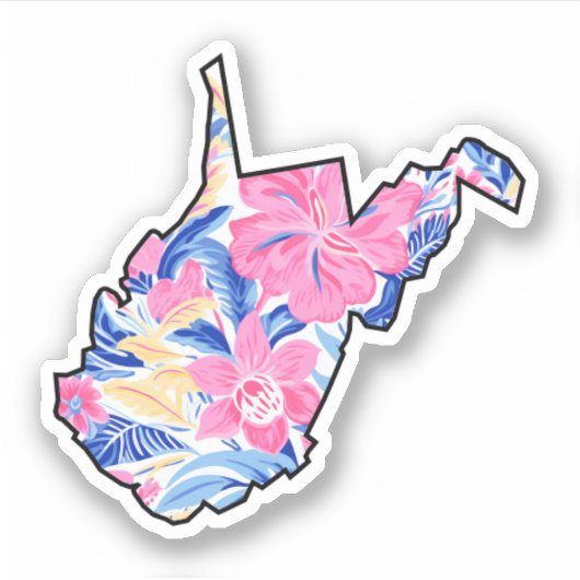 West Virginia - Zomerse Sticker - Lilly Inspired (Voorkant)