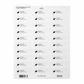 West Virginia Zwart en Wit Etiket (Full Sheet)