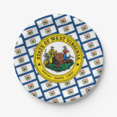 West Virginian Flag & Seal, West Virginia Papieren Bordje (Voorkant)
