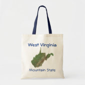 West Virginian Map Bag Tote Bag (Voorkant)