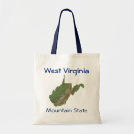 West Virginian Map Bag Tote Bag