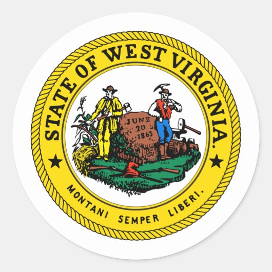 West Virginian Seal, zegel van West Virginia Stick (Voorkant)