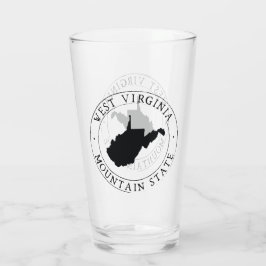 West-Viriginia Staat Drink glas