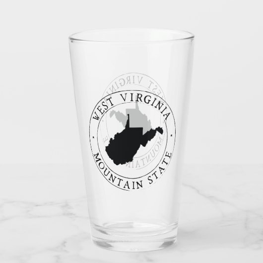 West-Viriginia Staat Drink glas (Achterkant)