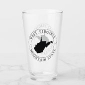 West-Viriginia Staat Drink glas (Voorkant)